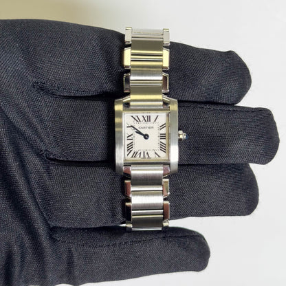 Cartier Tank 20mm Ivory Dial Watch Ref# W51008Q3