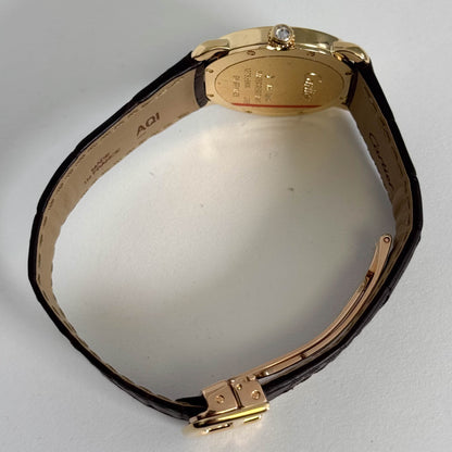 Cartier Ronde Louis 28mm 18K Yellow Gold Cream Roman Dial Watch Ref: 2885