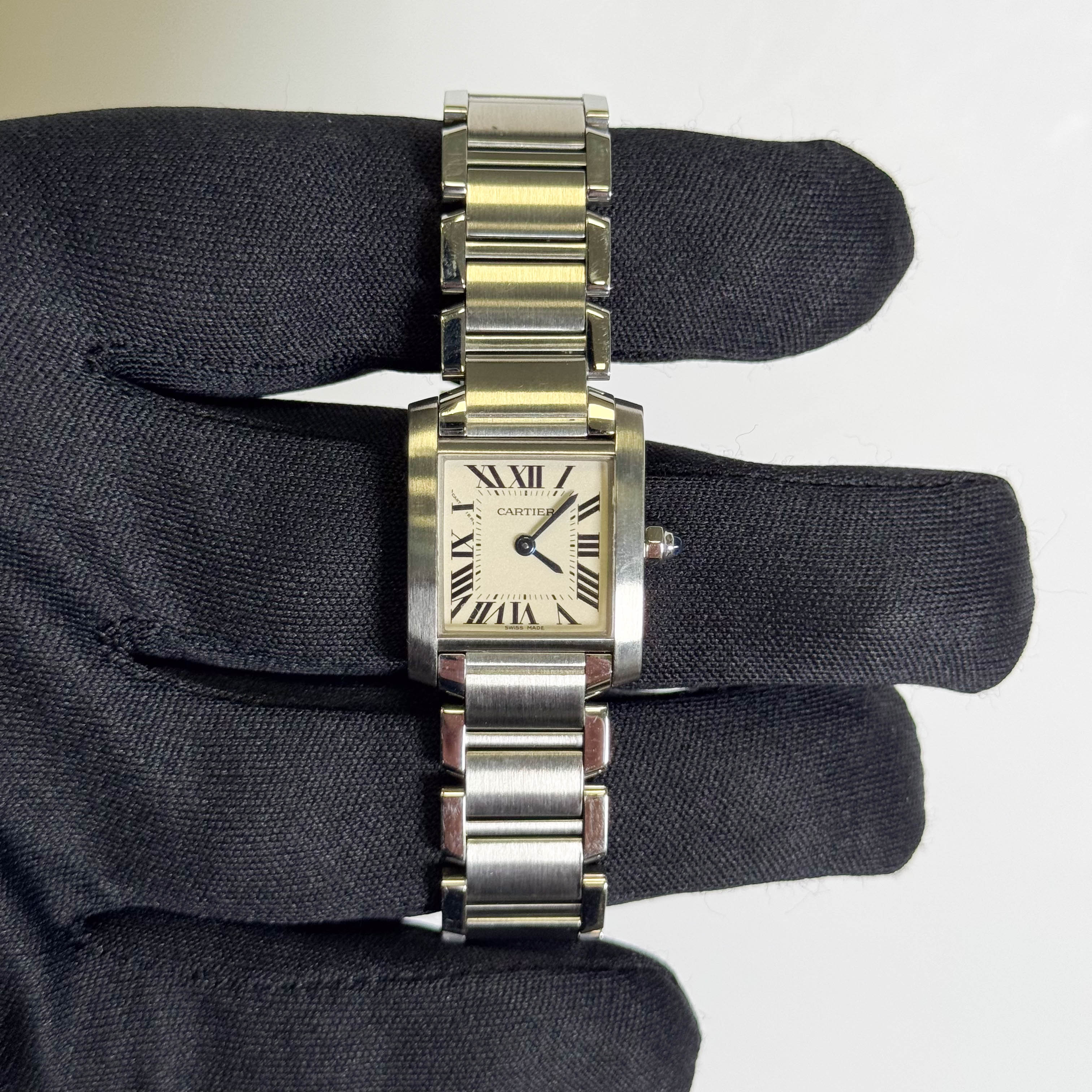 Cartier Tank 20mm Ivory Dial Watch Ref# W51008Q3