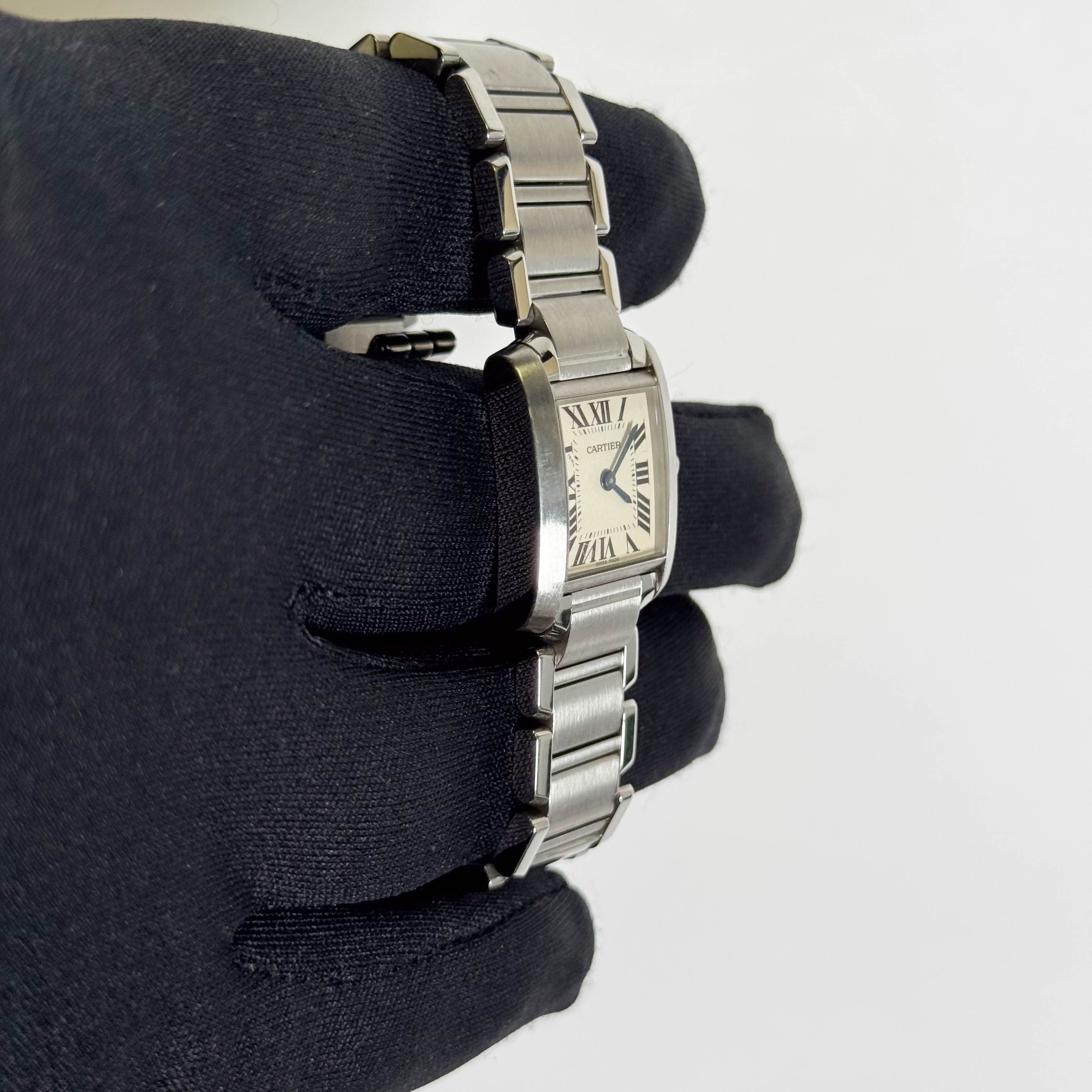 Cartier Tank 20mm Ivory Dial Watch Ref# W51008Q3