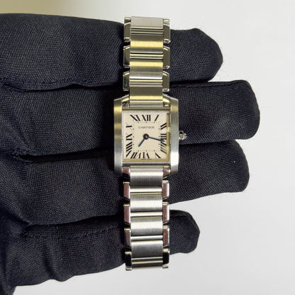 Cartier Tank 20mm Ivory Dial Watch Ref# W51008Q3