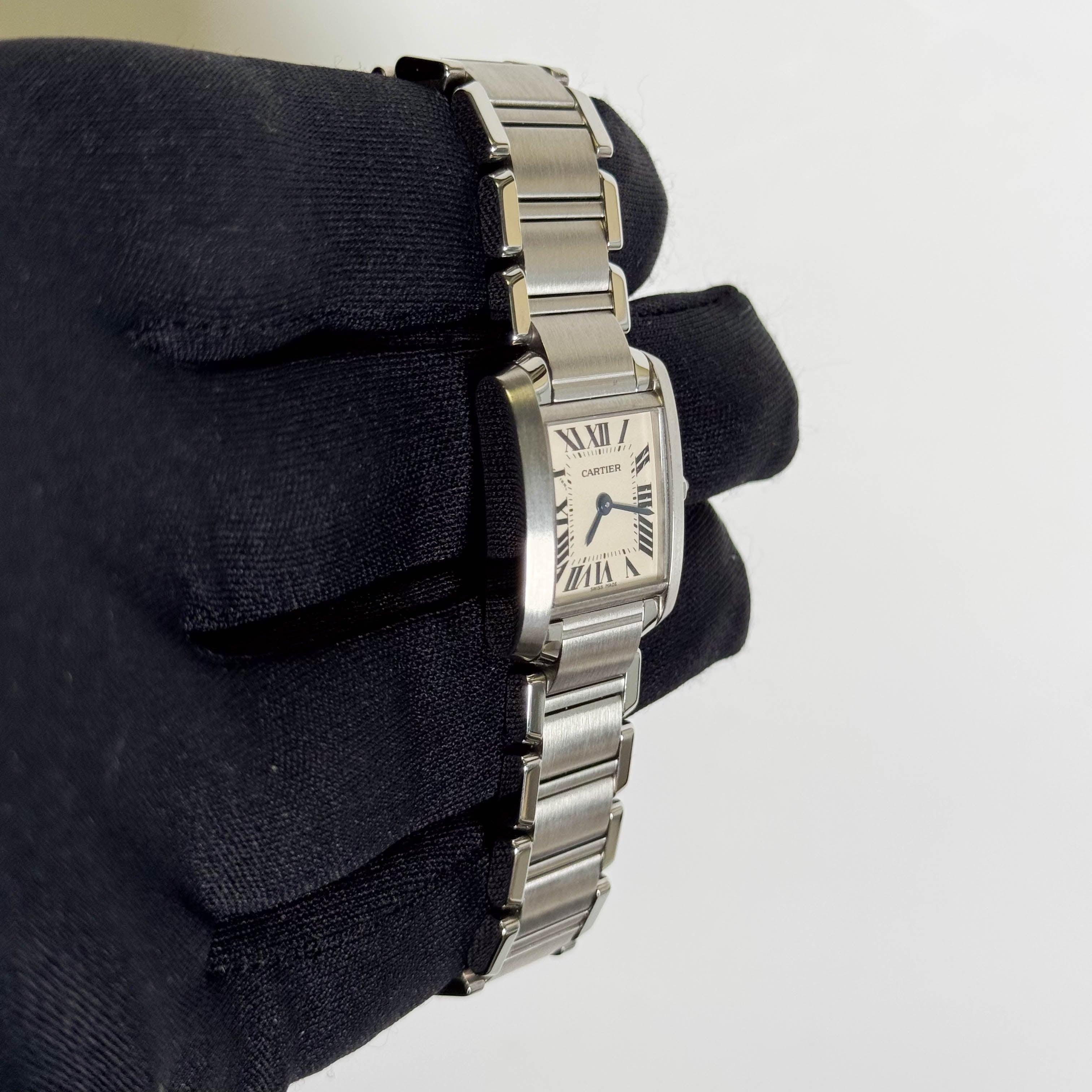 Cartier Tank 20mm Ivory Dial Watch Ref# W51008Q3