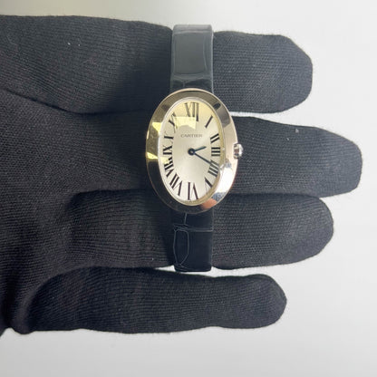 Cartier Baignore Small Model 31.6 mm × 24.5mm  Silver Dial Watch Ref# W8000003