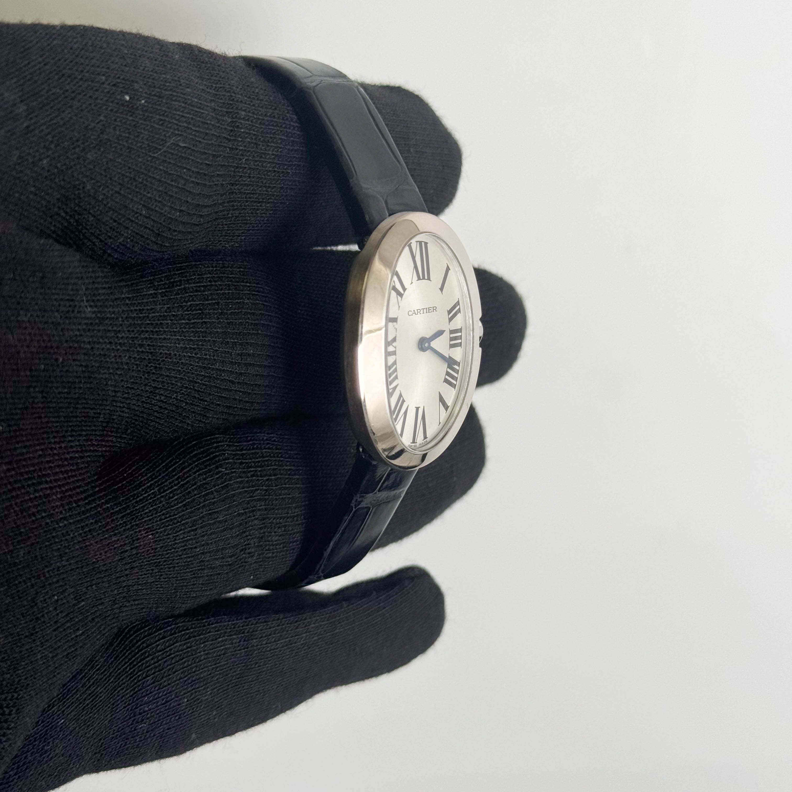 Cartier Baignore Small Model 31.6 mm × 24.5mm  Silver Dial Watch Ref# W8000003