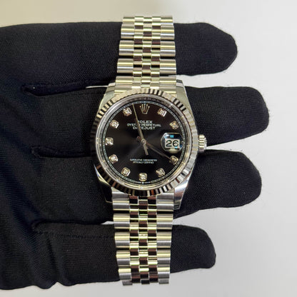 Rolex Datejust 36mm Black Dial Watch Ref# 126234