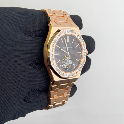 Audemars Piguet Royal Oak 41mm Brown Tourbillon Dial Watch Ref# 26516OR.ZZ.1220OR.01