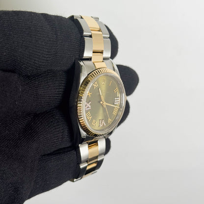 Rolex Oyster Perpetual 34mm Green Dial Watch Ref# 14233M