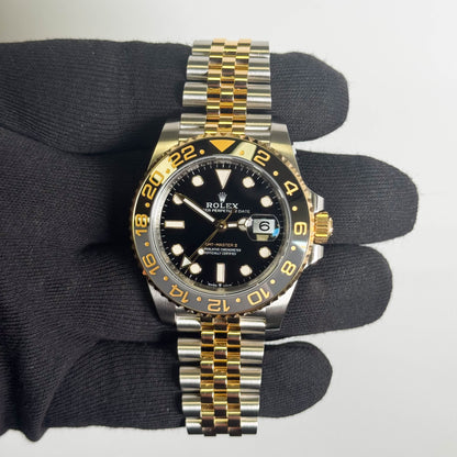 Rolex GMT-Master II Guinness 40mm Black Dial Watch Ref# 126713GRNR
