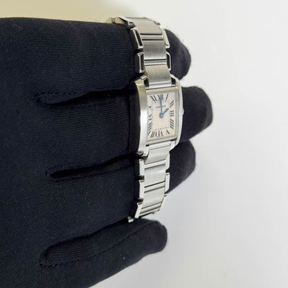 Cartier Tank Francaise 20mm White Dial Watch Ref# W51008CE