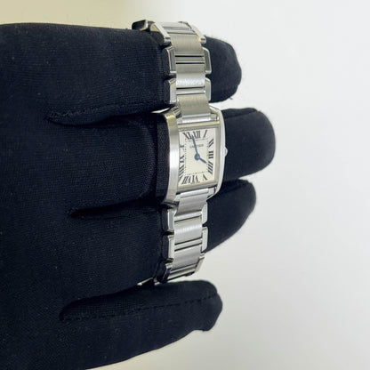 Cartier Tank Stainless Steel 20mm Ivory Dial Watch Ref# W51008Q3 - Happy Jewelers Fine Jewelry Lifetime Warranty