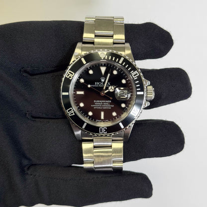 Rolex Submariner 40mm Black Dial Watch Ref# 16800