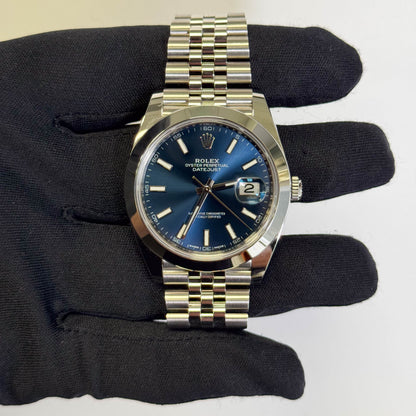 Rolex Datejust 41mm Blue Dial Watch Ref# 126300 - Happy Jewelers Fine Jewelry Lifetime Warranty