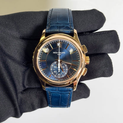 Patek Philippe Annual Calendar 42mm Blue Dial Watch Ref# 5905R-010
