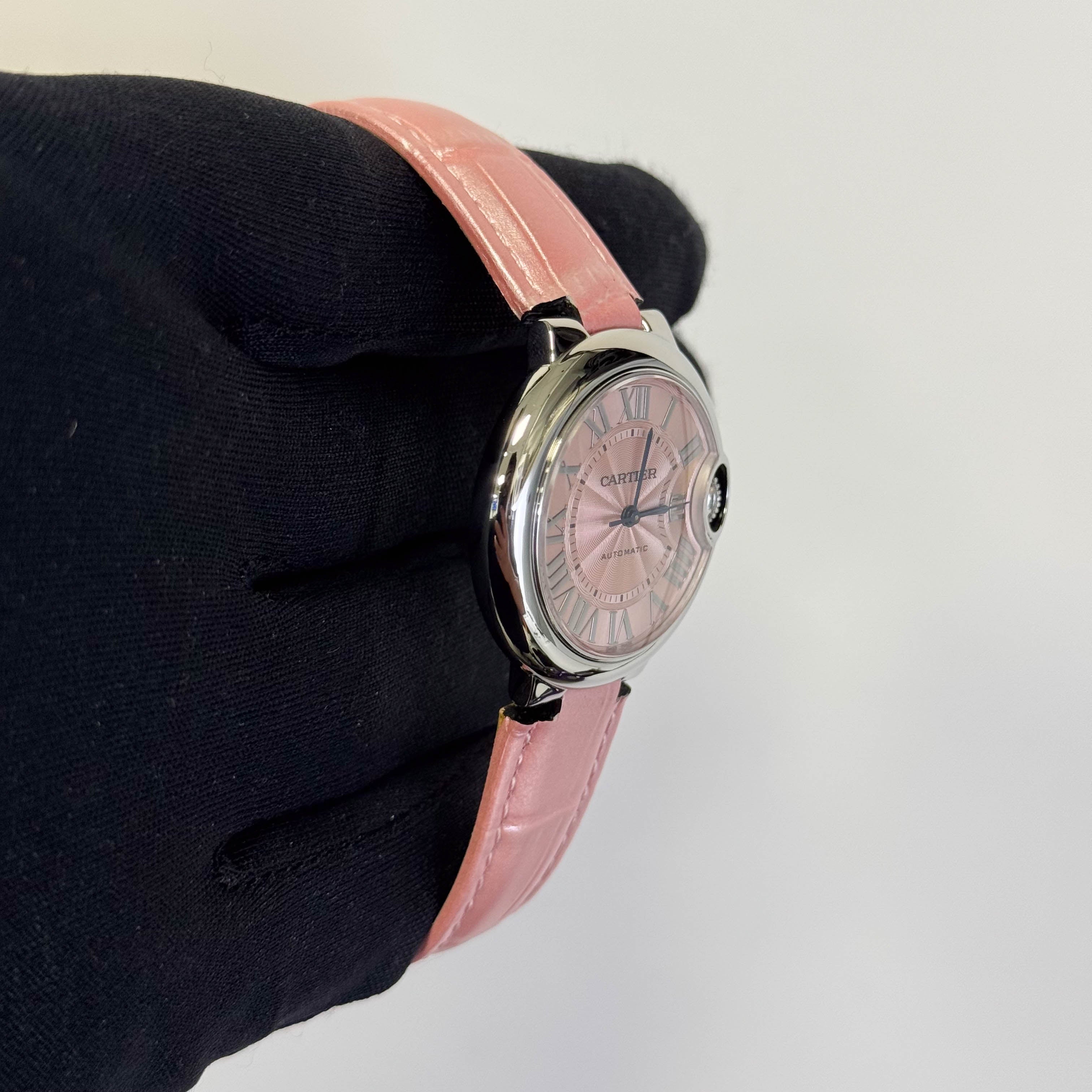 Cartier Ballon Bleu 33mm Pink Dial Watch Ref# WSBB0002