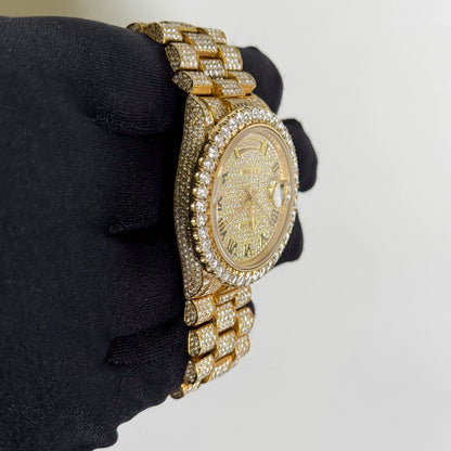 Rolex Day-Date 36mm Iced Out Dial Watch Ref# 18038 - Happy Jewelers Fine Jewelry Lifetime Warranty