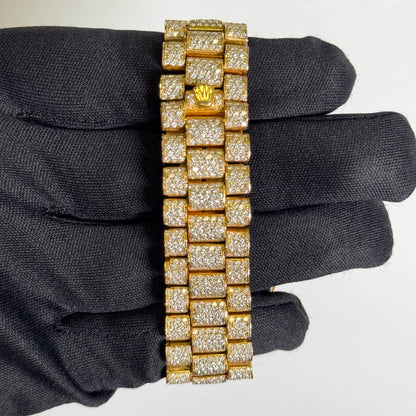 Rolex Day-Date 36mm Iced Out Dial Watch Ref# 18038 - Happy Jewelers Fine Jewelry Lifetime Warranty