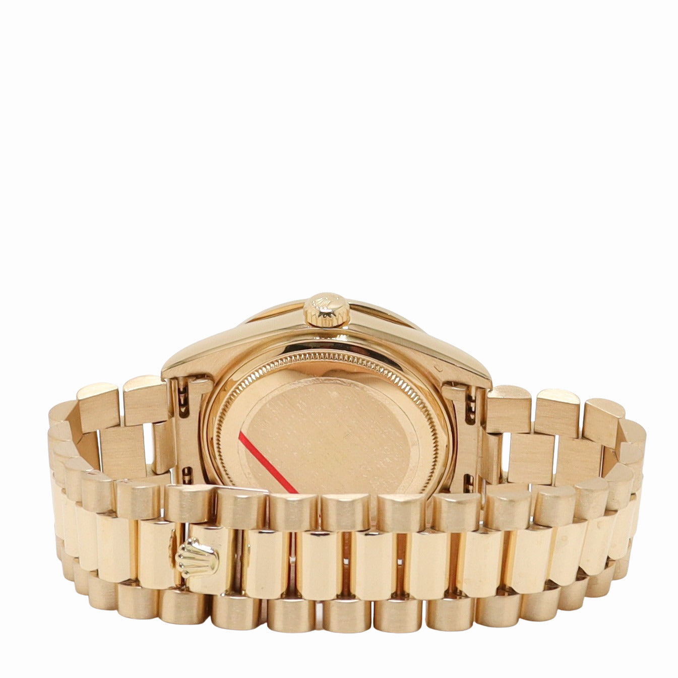 Rolex Day Date Yellow Gold 36mm Custom White MOP Diamond Dial Watch Reference#: 1802 - Happy Jewelers Fine Jewelry Lifetime Warranty