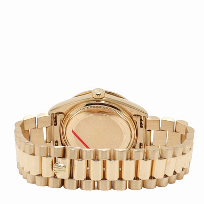 Rolex Day Date Yellow Gold 36mm Custom White MOP Diamond Dial Watch Reference#: 1802 - Happy Jewelers Fine Jewelry Lifetime Warranty