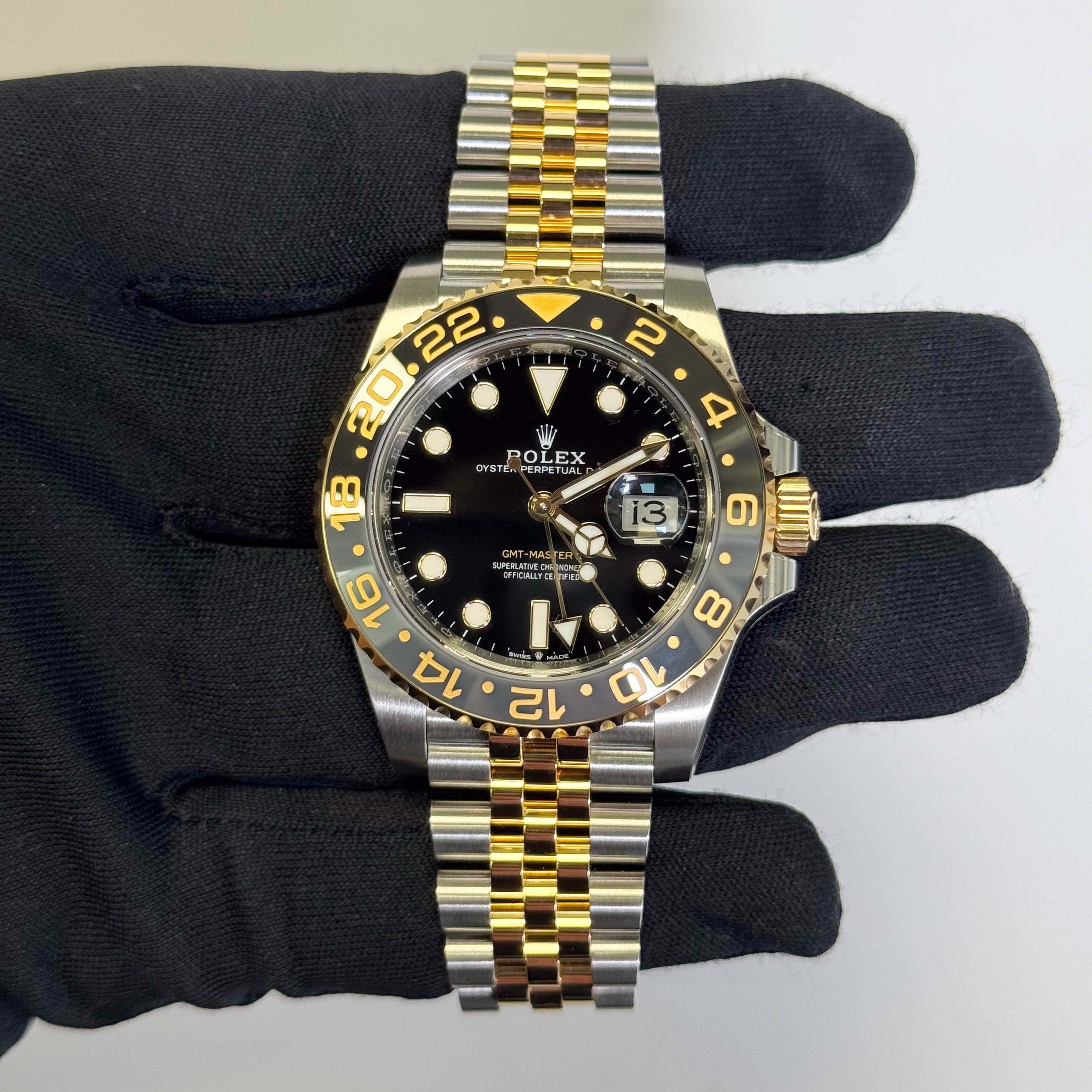 Rolex GMT-Master II 40mm Black Dial Watch Ref# 126713GRNR