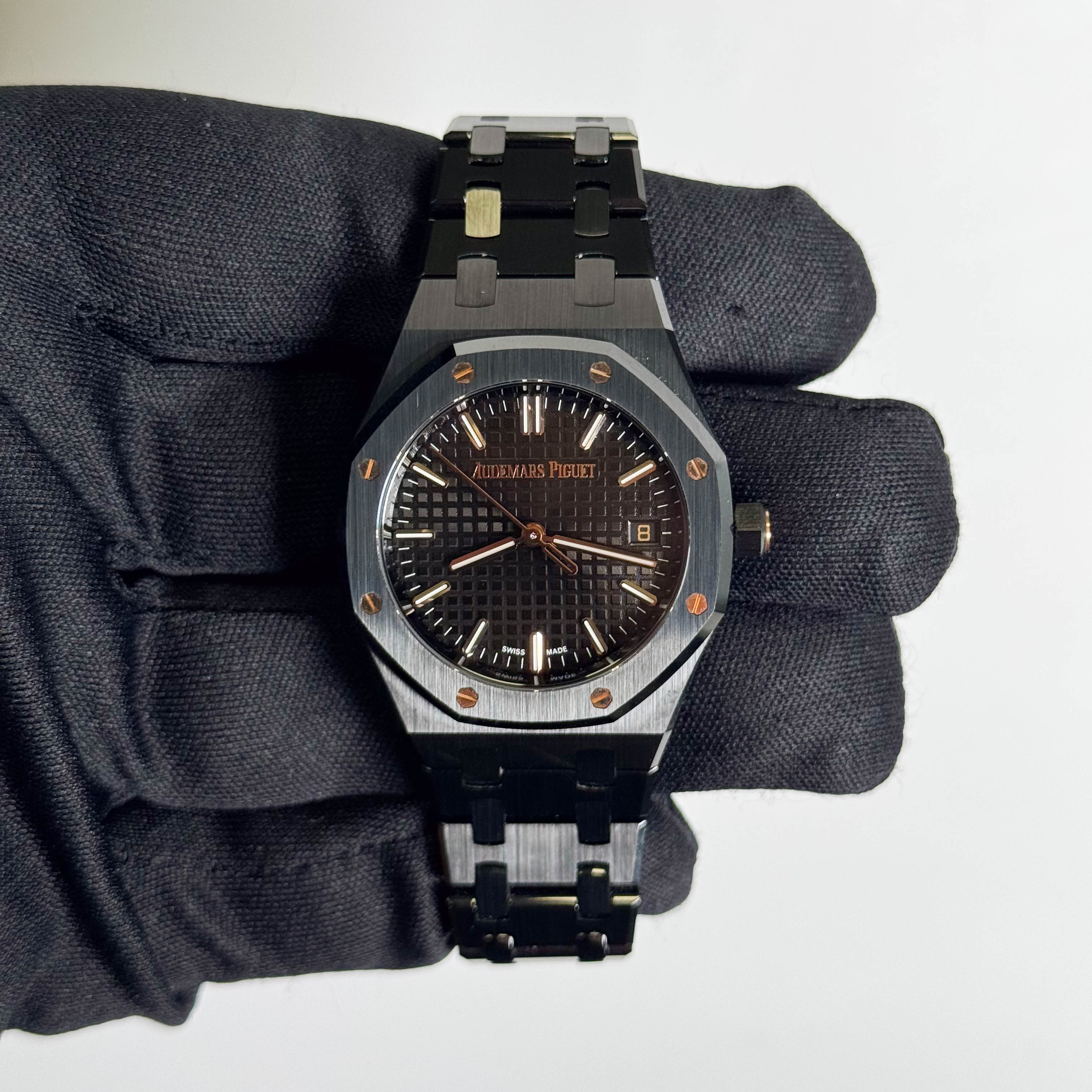 Audemars Piguet Royal Oak 34mm Black Dial Watch Ref# 77350CE.OO.1266CE.01