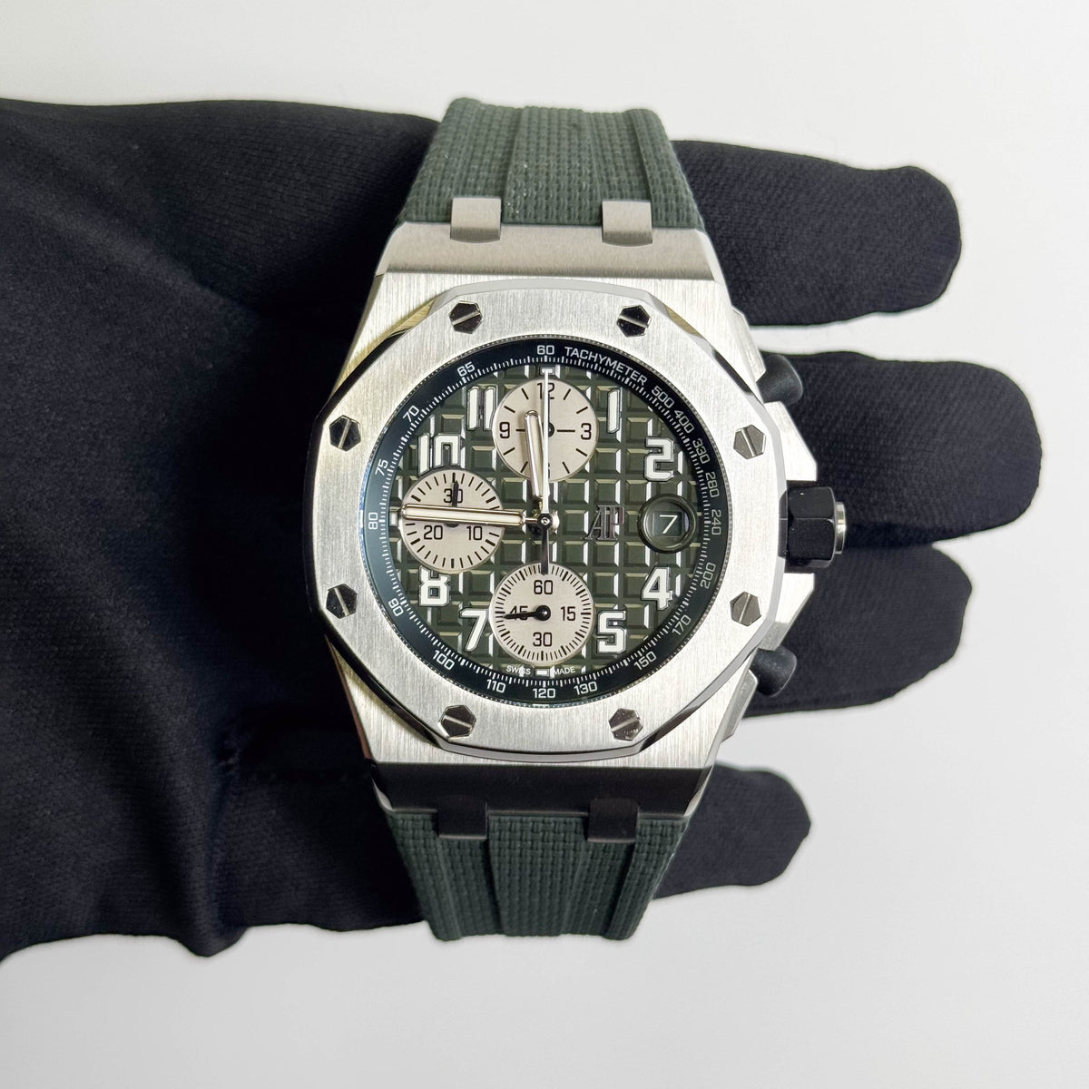 Audemars Piguet Royal Oak 42mm Green Dial Watch Ref# 26238TI.OO.A056CA.01