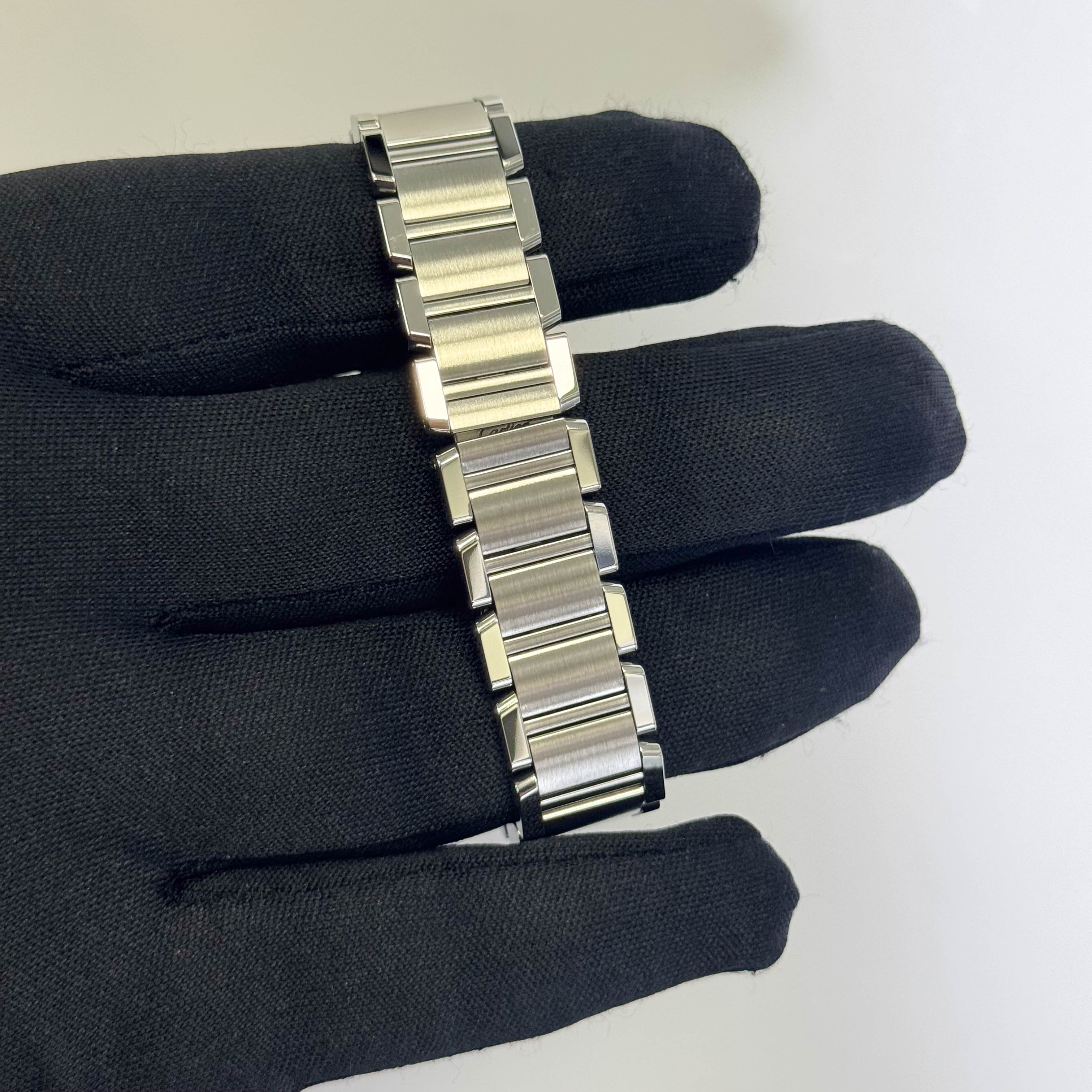 Cartier Tank Stainless Steel 20mm Ivory Dial Watch Ref# W51008Q3 - Happy Jewelers Fine Jewelry Lifetime Warranty