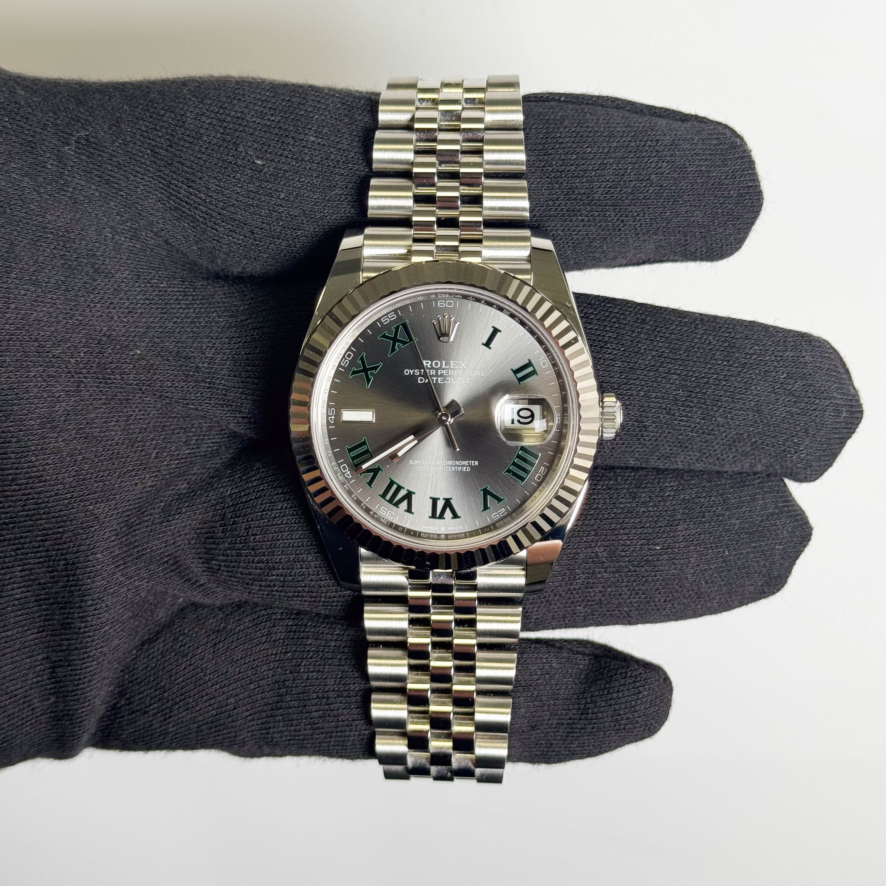 Rolex Datejust 41mm Wimbledon Dial Watch Ref# 126334