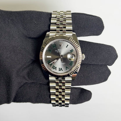 Rolex Datejust 41mm Wimbledon Dial Watch Ref# 126334