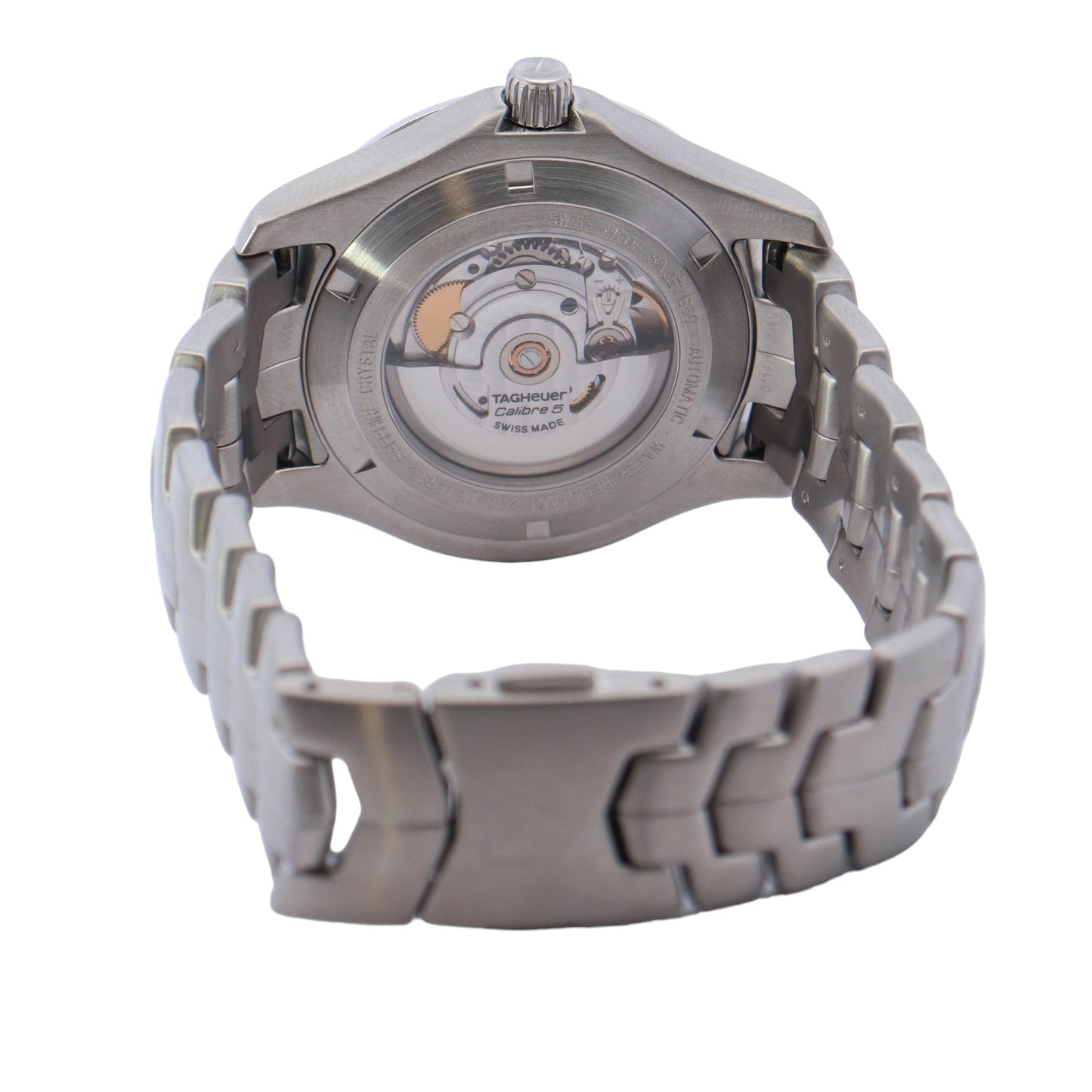 TAG Heuer Calibre 5 Stainless Steel 42mm Ivory Stick Dial Watch Ref# WJF2011.BA0592 - Happy Jewelers Fine Jewelry Lifetime Warranty