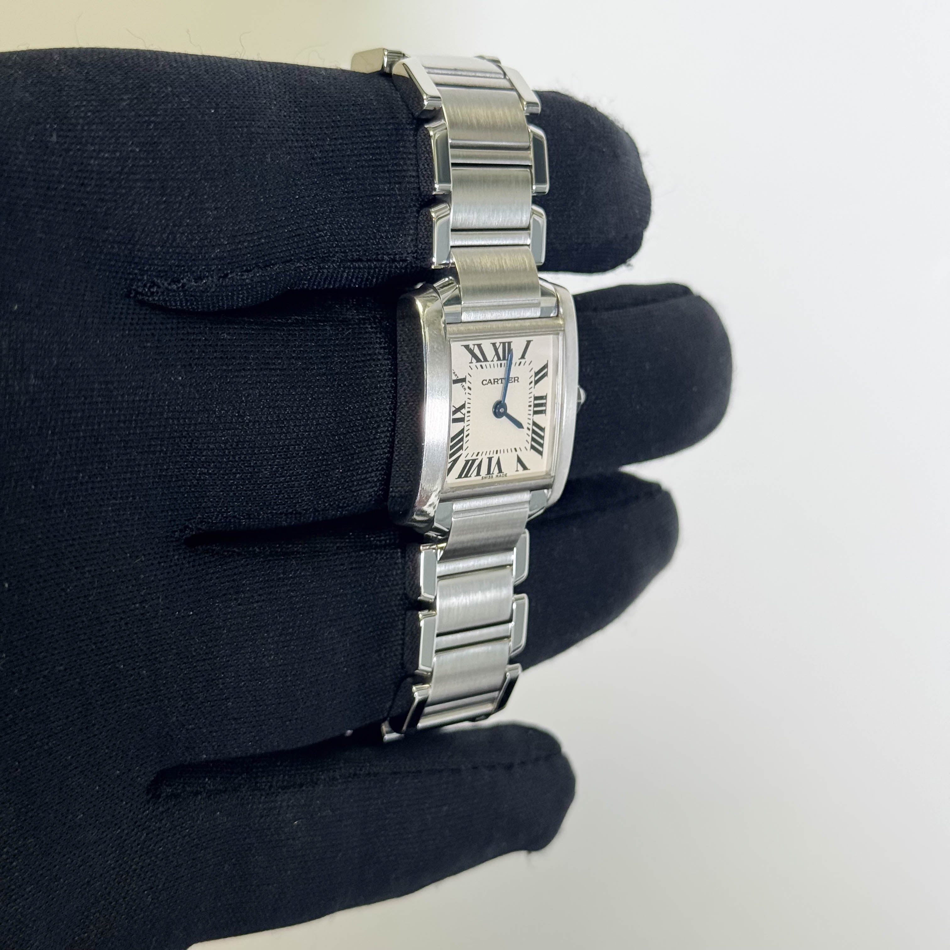 Cartier Tank Stainless Steel 20mm Ivory Dial Watch Ref# W51008Q3 - Happy Jewelers Fine Jewelry Lifetime Warranty