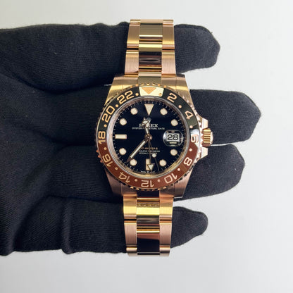 Rolex GMT-Master II Rootbeer 40mm Black Dial Watch Ref# 126715CHNR