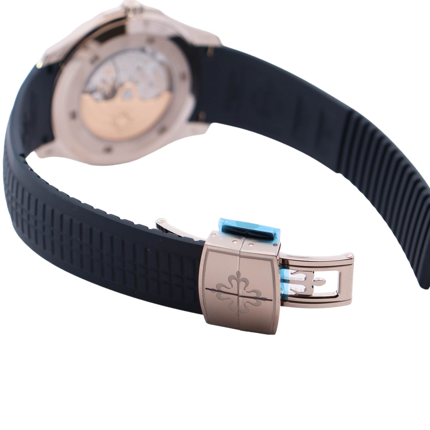 Patek Philippe Aquanaut White Gold 42mm Blue Arabic Dial Watch Reference #: 5168G-001 - Happy Jewelers Fine Jewelry Lifetime Warranty
