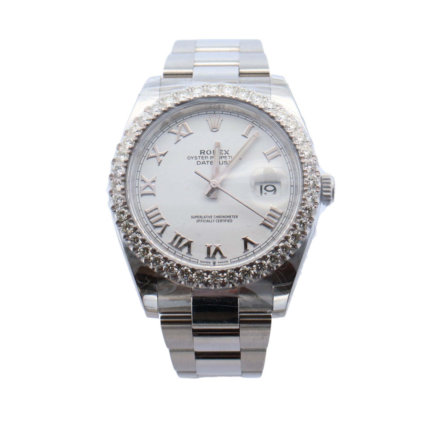 Rolex Datejust Stainless Steel 41mm White Roman Dial Watch Reference #: 126300 - Happy Jewelers Fine Jewelry Lifetime Warranty