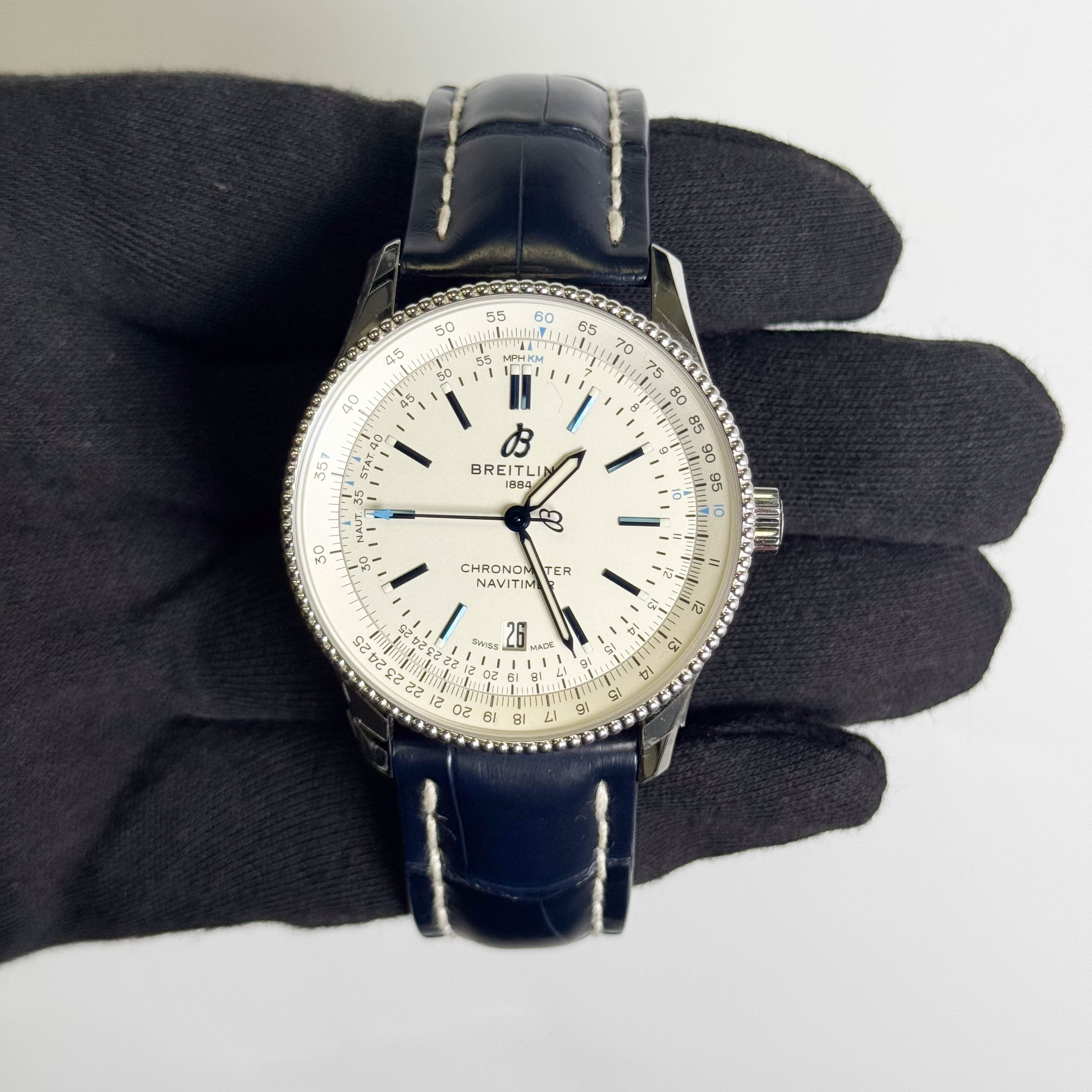 Breitling Navitimer Chronometer 41mm White Dial Watch Ref# A17326