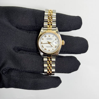 Rolex Datejust 26mm White Dial Watch Ref# 69173