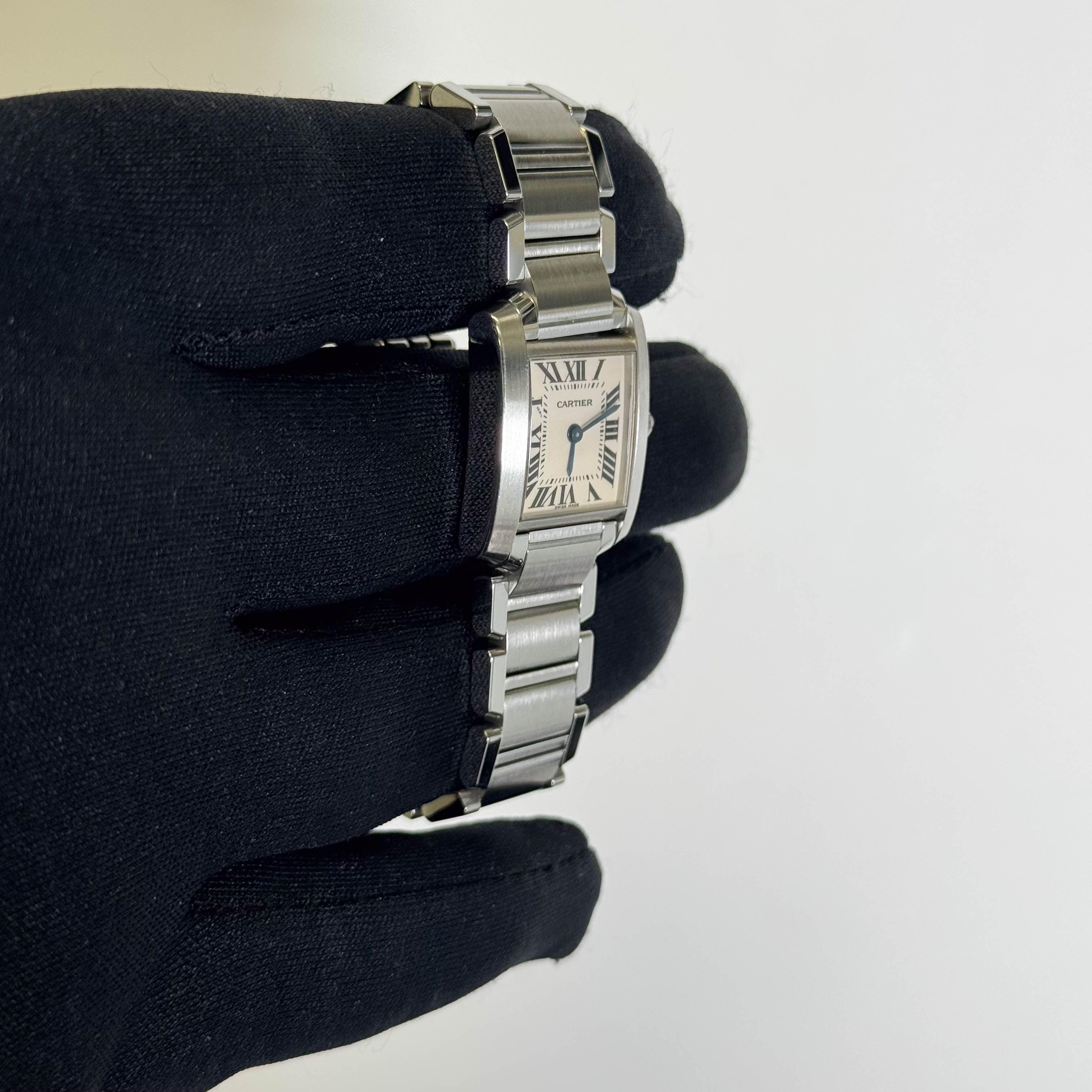 Cartier Tank Stainless Steel 20mm Ivory Dial Watch Ref# W51008Q3 - Happy Jewelers Fine Jewelry Lifetime Warranty