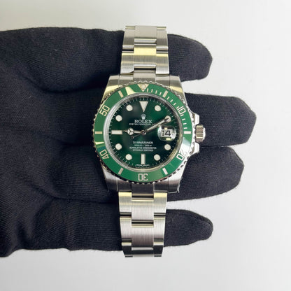 Rolex Submariner 40mm Green Dial Watch Ref# 116610LV