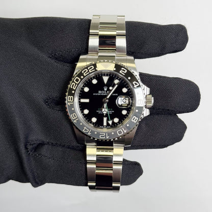 Rolex GMT-Master II 40mm Black Dial Watch Ref# 126710GRNR