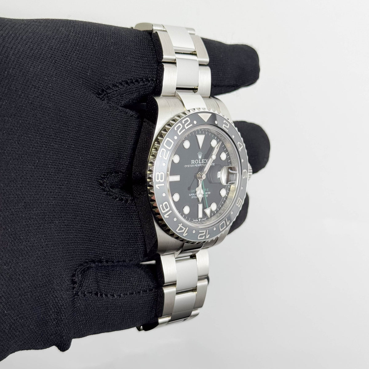 Rolex GMT-Master II 40mm Black Dial Watch Ref# 126710GRNR