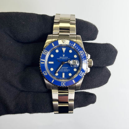 Rolex Submariner 40mm Blue Dial Watch Ref# 116619LB