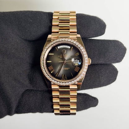 Rolex Day-Date 40mm Slate Ombre Dial Watch Ref# 228345RBR
