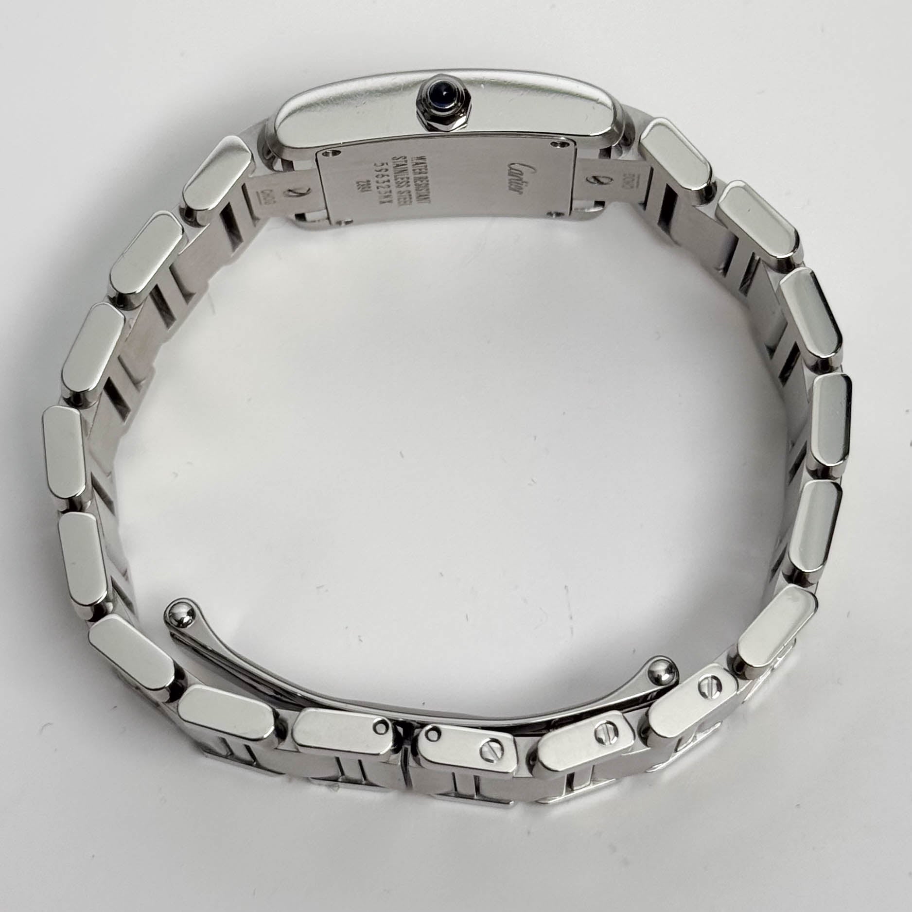 Cartier Tank Stainless Steel 20mm Ivory Dial Watch Ref# W51008Q3 - Happy Jewelers Fine Jewelry Lifetime Warranty