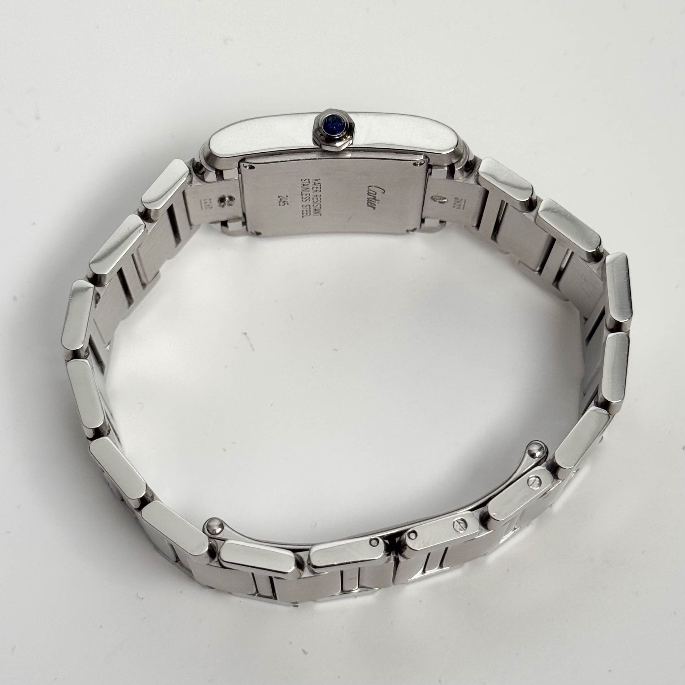 Cartier Tank Stainless Steel 25mm White Dial Watch Ref# W51011Q3 - Happy Jewelers Fine Jewelry Lifetime Warranty