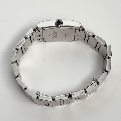 Cartier Tank Stainless Steel 25mm White Dial Watch Ref# W51011Q3 - Happy Jewelers Fine Jewelry Lifetime Warranty