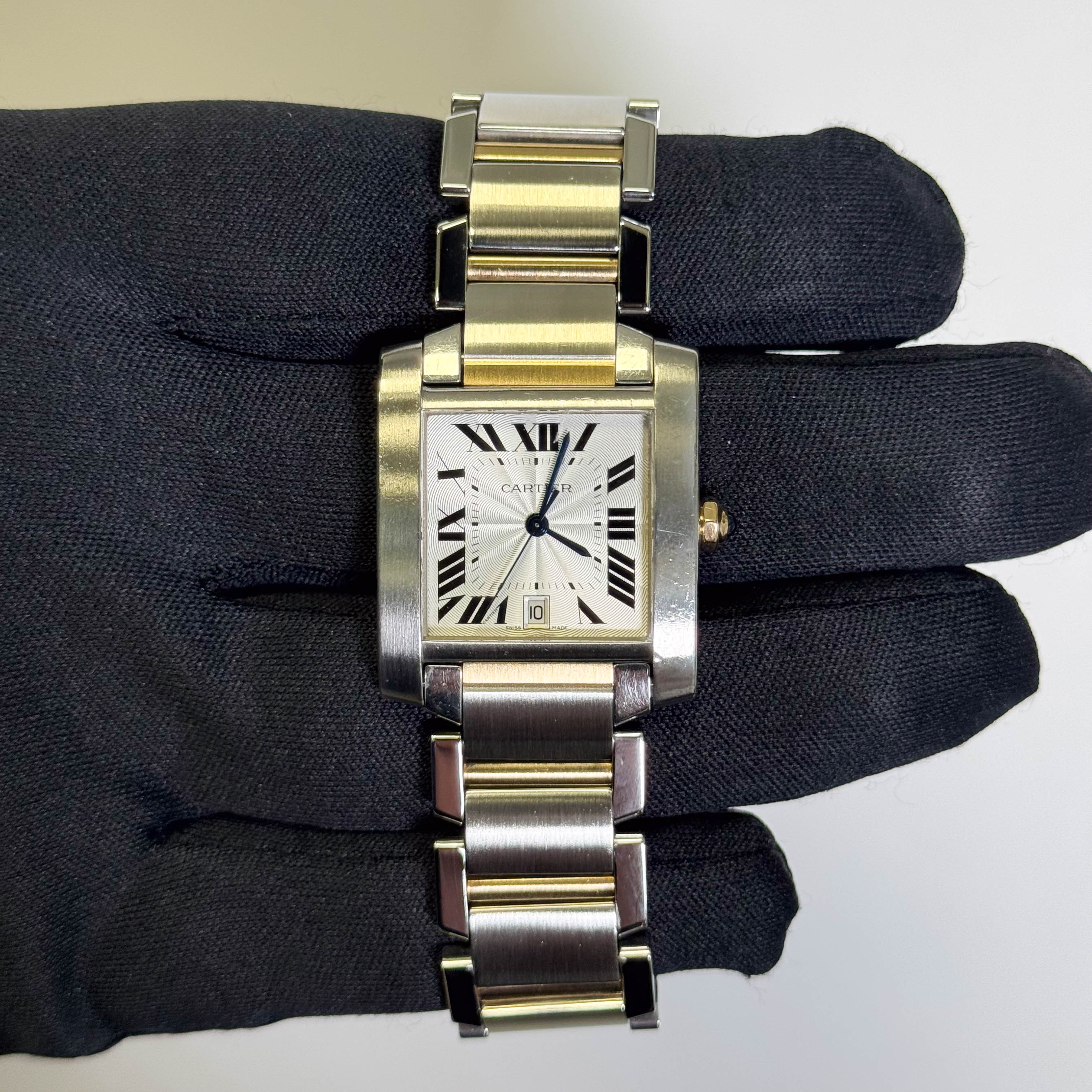 Cartier Tank Stainless Steel 32mm White Dial Watch Ref# W51005Q4 - Happy Jewelers Fine Jewelry Lifetime Warranty