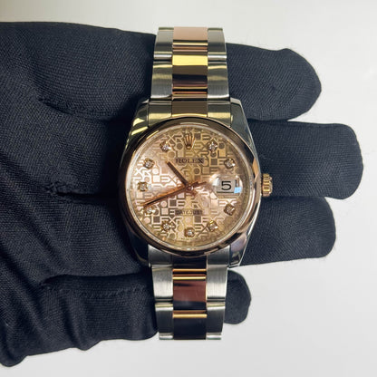Rolex Datejust 36mm Pink Dial Watch Ref# 116201