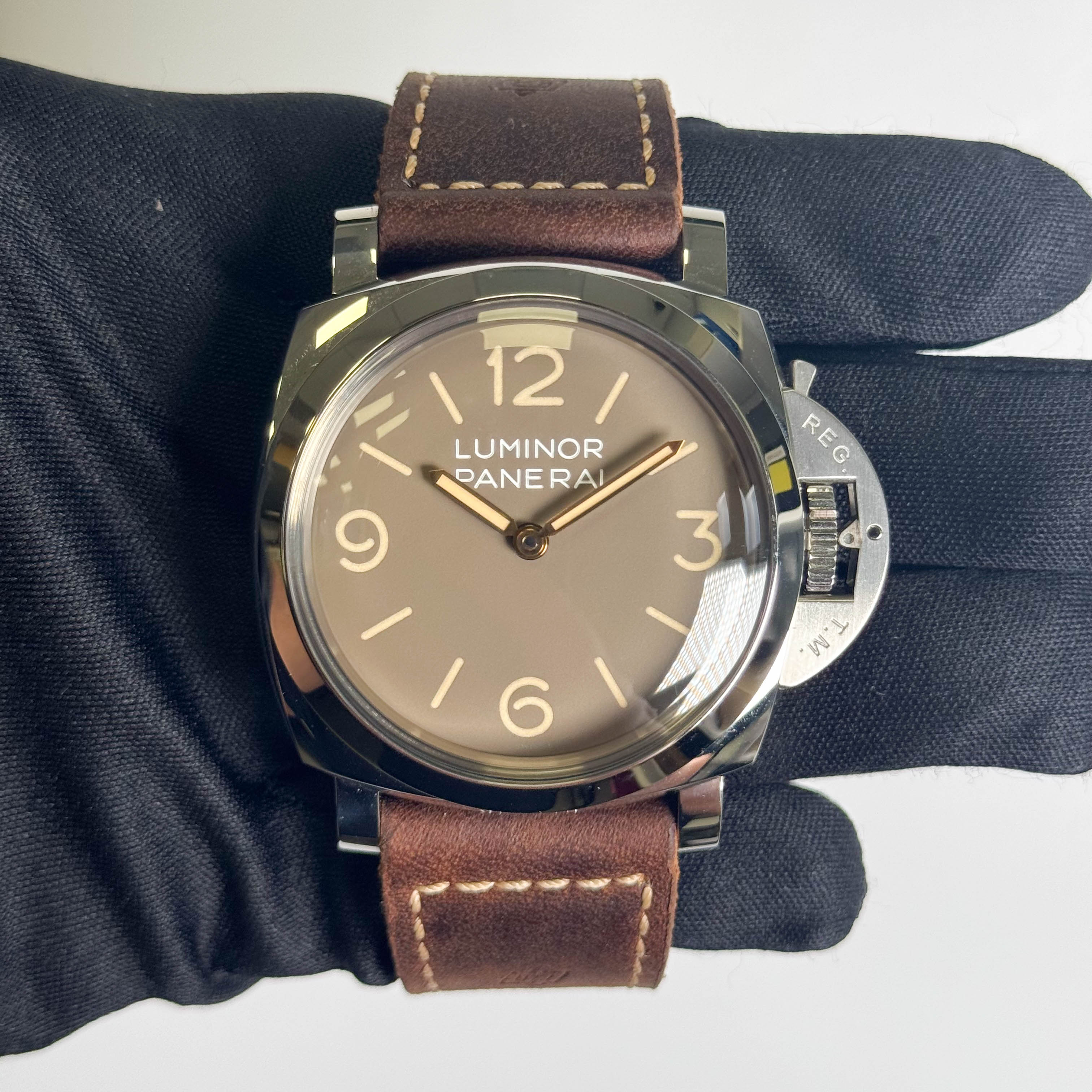 Panerai Luminor 47mm Brown Dial Watch Ref# PAM00663