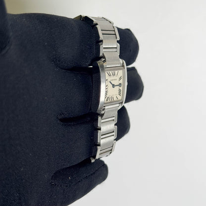 Cartier Tank 20mm Ivory Dial Watch Ref# W51008Q3