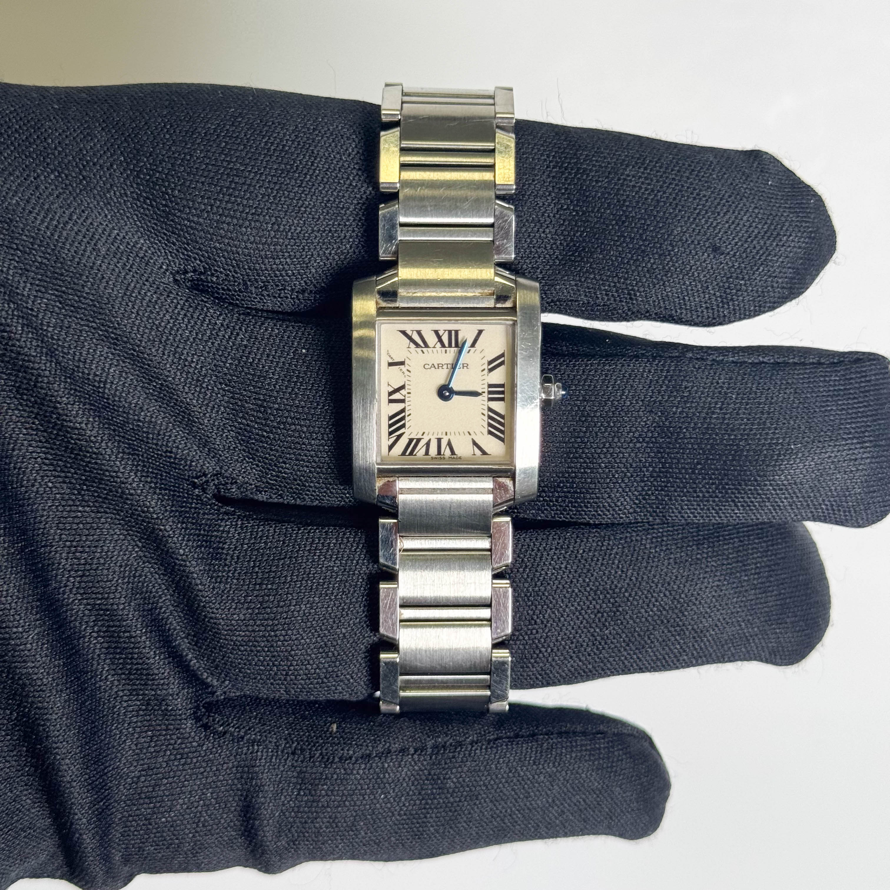 Cartier Tank 20mm Ivory Dial Watch Ref# W51008Q3