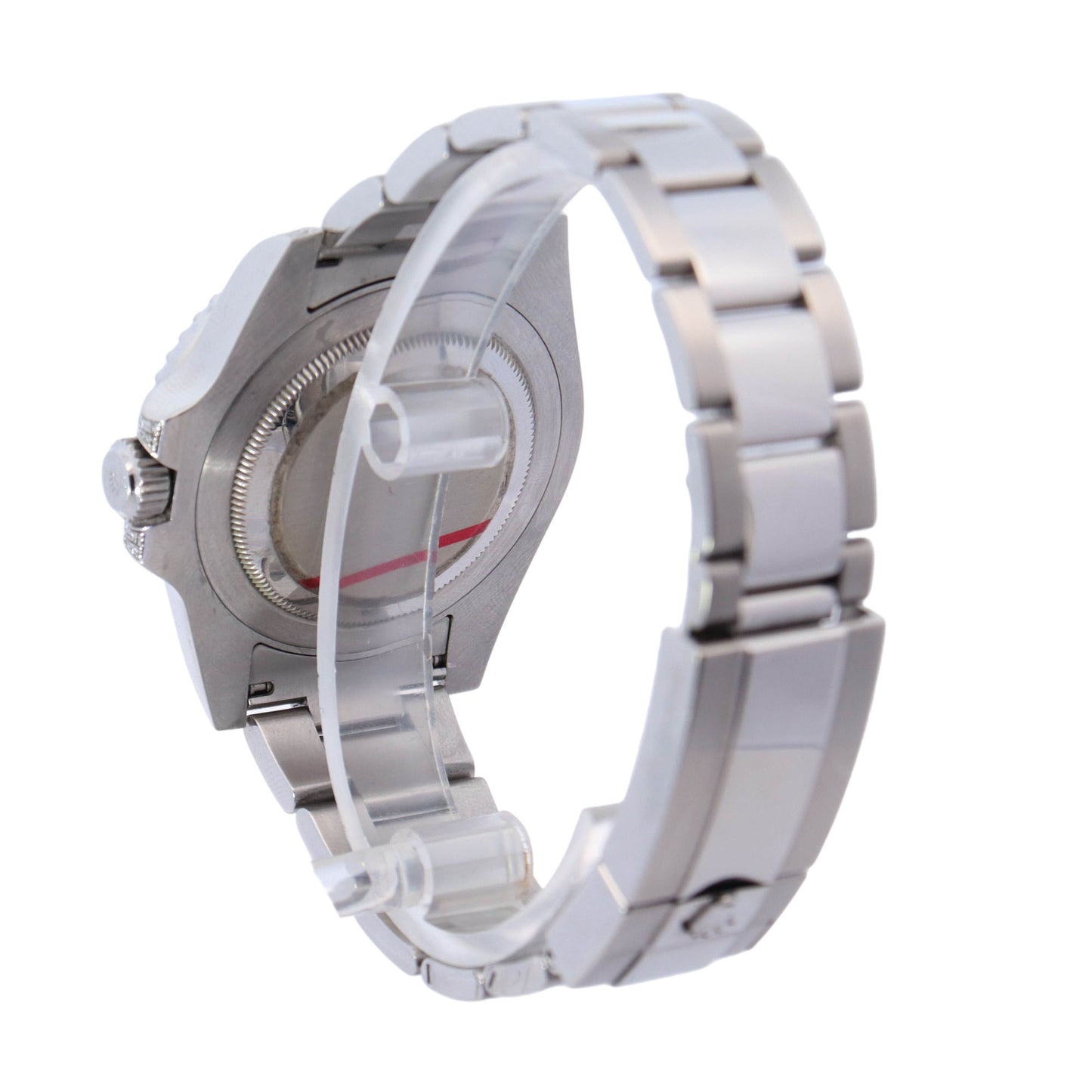 Rolex GMT Master II Stainless Steel 40mm Black Dot Dial Watch w/Custom Sapphire/Ruby Bezel   Reference #: 116710LN